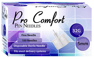 32g 5mm pro comfort pen needles