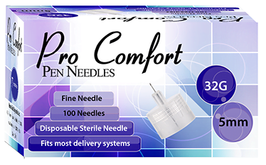 Pro Comfort Insulin Pen Needles 32G 5mm