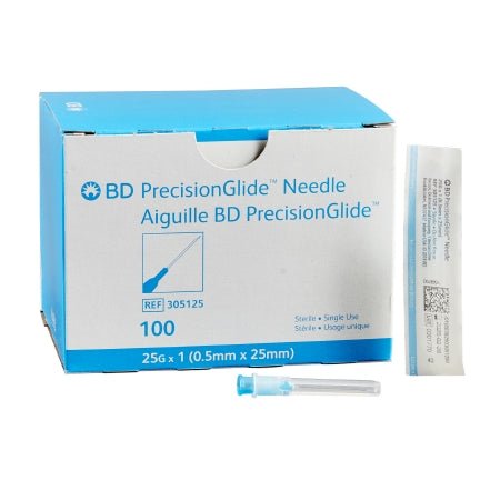 BD 305125 PrecisionGlide™ 25 Gauge 1 Inch Hypodermic Needle
