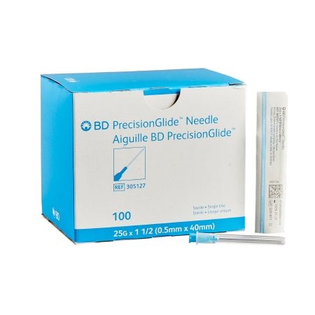 BD 305127 PrecisionGlide™ 25 Gauge 1-1/2" Hypodermic Needle