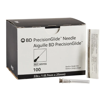 BD 305155 Precision Glide™ NonSafety 22 Gauge 1 Inch Length