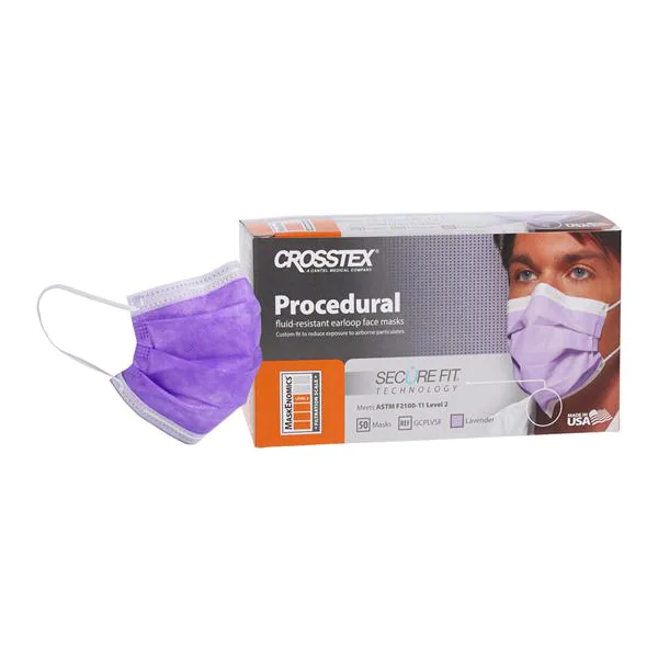 CROSSTEX Procedural Mask SecureFit Lavender GCPLVSF