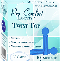 pro comfort lancets twist top english