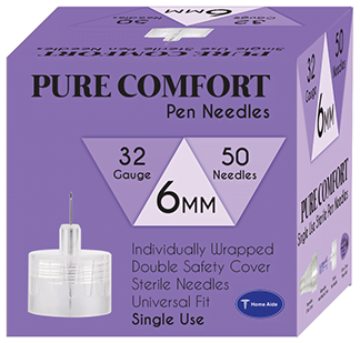 Pure Comfort Insulin Pen Needles 32G 6mm