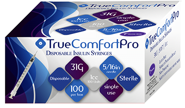 True Comfort Pro Insulin Syringes 31G 1CC 5/16"