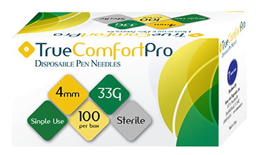 True Comfort Pro Pen Needles 4MM 33G (1 Case)