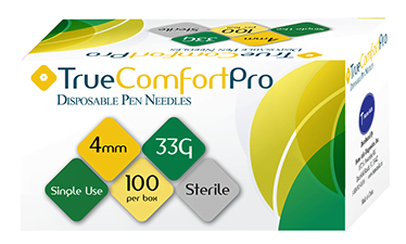 True Comfort Pro Pen Needles 4MM 33G