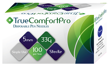 True Comfort Pro Insulin Pen Needles 5MM 33G