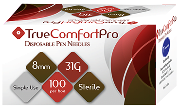 True Comfort Pro Pen Needles 8MM 31G (1 Case)
