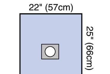 3M 1092 Surgical Drape Steri-Drape Small Drape with Aperture 22 W x 25 L Inch Sterile 100/CS