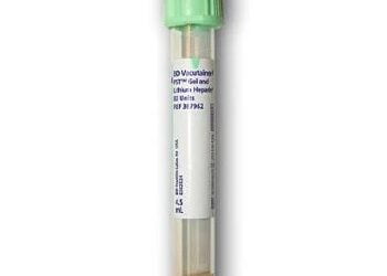 BD 367962 Vacutainer PST Venous Blood Collection Tube Plasma Tube Lithium Heparin 1000/CS