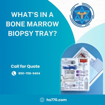 What is in a Bone marrow biopsy tray