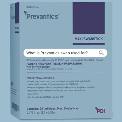 What is Prevantics swab used for