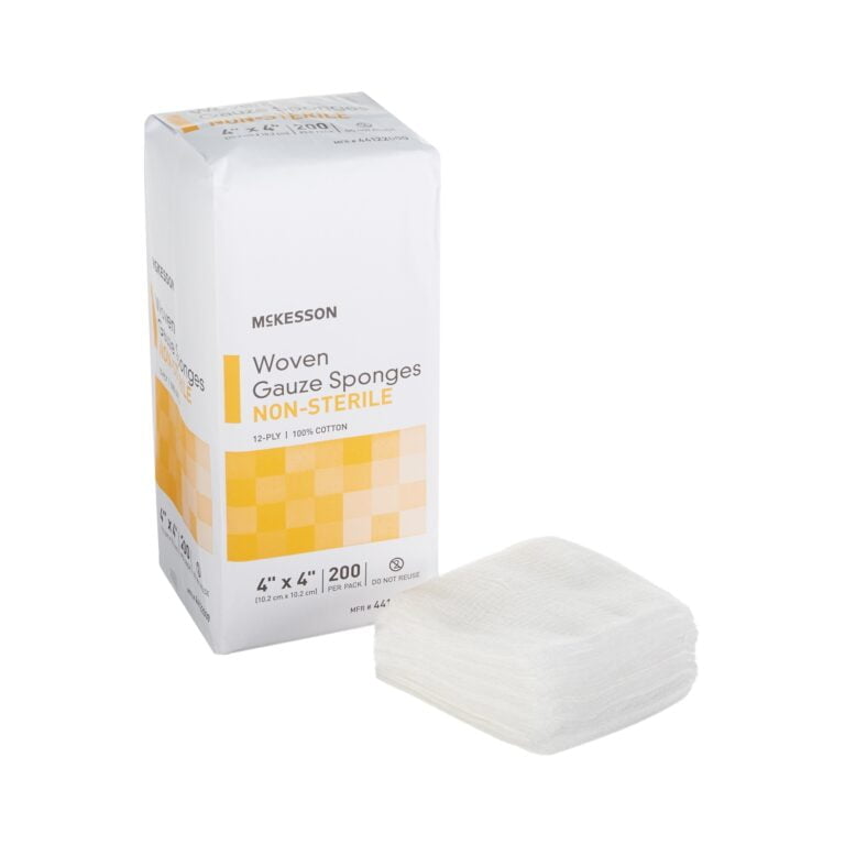 Gauze Sponge McKesson Cotton 12 Ply 4 X 4 Inch Square NonSterile