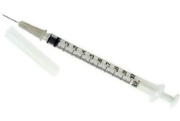 BD 309623 Syringe 1cc LS 27 Gauge 1/2 Inch PrecisionGlide TB w/ Needle 800/CS