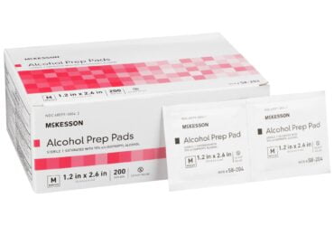 Alcohol Prep Pad McKesson 70% Strength Isopropyl Alcohol Individual Packet Medium Sterile 58-204 4000/CS