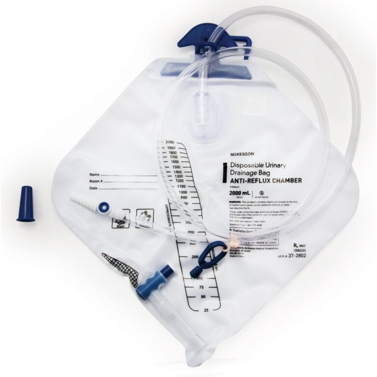 Urinary Drain Bag McKesson Anti Reflux Valve Sterile 2000 mL Vinyl