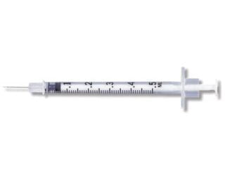 BD 305620 Syringe 27 Gauge 1/2 Inch W/Needle TB 1/2cc 500/CS