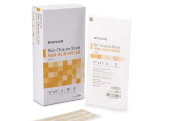 McKesson 3004 Skin Closure Strip 1/2 X 4 Inch Nonwoven Material Flexible Strip Tan 200/CS