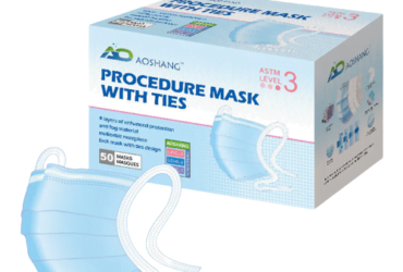 Aoshang Level 3 High-Performance Procedure Tie Back Mask (50/BX)