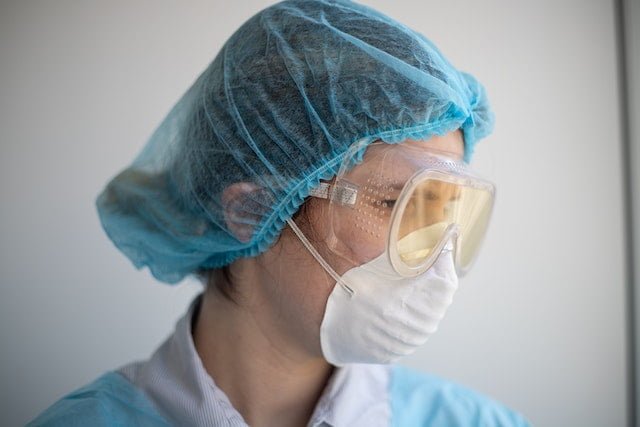 Proper PPE use by the healthcare staff