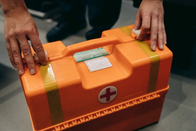 Waterproof medical kit for elderly during an emergency