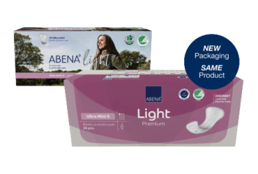 Abena 1000005436 Bladder Control Pad Abena™ Light Ultra Mini 8 Inch Length Light Absorbency Fluff / Polymer Core One Size Fits Most (240/CS)