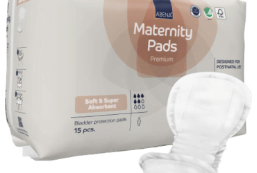 Abena 1000022654 Bladder Control Pad Abena® Maternity 7.8 x 16.5 Inch Moderate Absorbency Fluff / Polymer Core One Size Fits Most (270/CS)