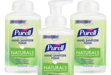 PURELL 3001-06-EC Advanced Hand Sanitizer Naturals Foam with Plant-Based Ethanol 10 fl oz Foam Pump Bottle (Pack of 3)