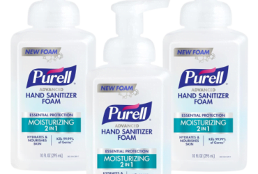 PURELL 3002-06-EC Advanced Hand Sanitizer 2 in 1 Moisturizing Foam Naturally Fragranced with Essential Oils 10 oz Pump Bottle (Pack of 3)