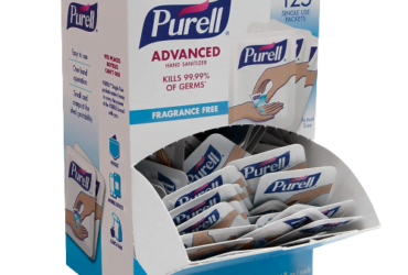 PURELL 9620-12-125EC SINGLES Advanced Hand Sanitizer Gel Fragrance Free 125 Count Single-Use Travel-Size Packets