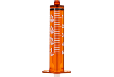 Sol-Millennium 21005GANSB Sol-M 5mL Oral Dispensing Syringe Amber with Tip Cap Gasket type Bulk Non-sterile (500/CS)