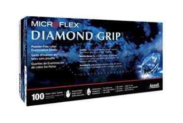 Microflex Diamond Grip MF-300-M Latex Gloves Medium CS/10BX
