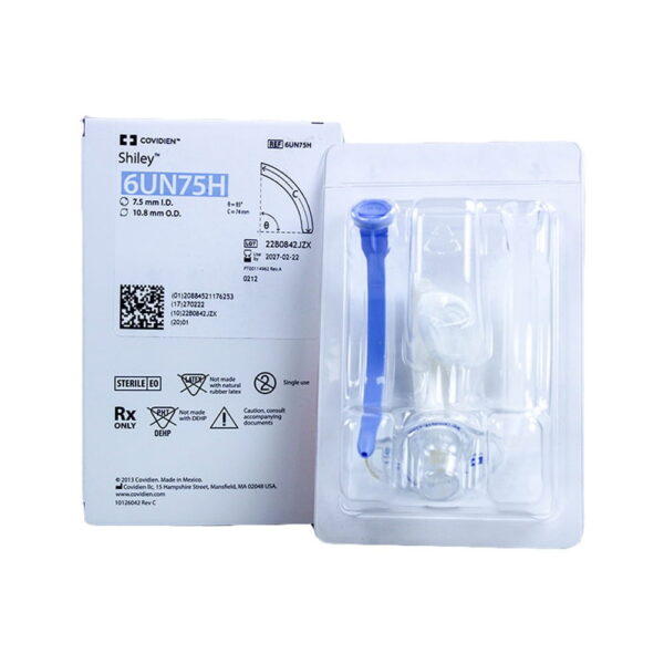 Shiley™ 6UN75H Uncuffed Flexible Tracheostomy Tube 7.5 mm ID, 10.8 mm OD, 74 mm Length