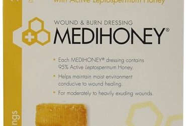 Derma Sciences 31022 Medihoney Calcium Alginate Dressing, 2 in. x 2 in. BX/10