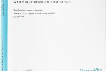 DemaRite Waterproof Bordered Foam Wound Dressing 4 in.x4 in. BX/10