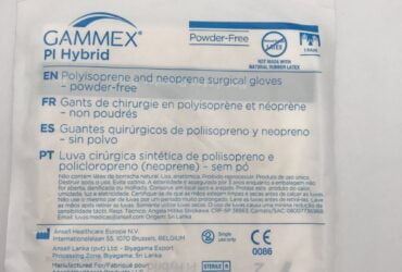 340063075 ANSELL GLOVE GAMMEX PI HYBRID PF SZ 7.5 CS200