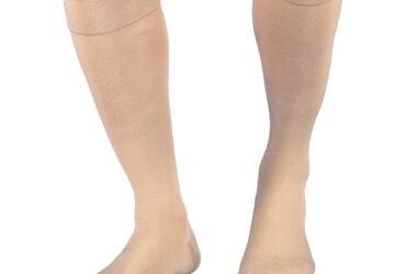 BSN MEDICAL 114632 JOBST RELIEF 30-40 KNEE HIGH SOCKS, CLOSED TOE BEIGE, LARGE EACH