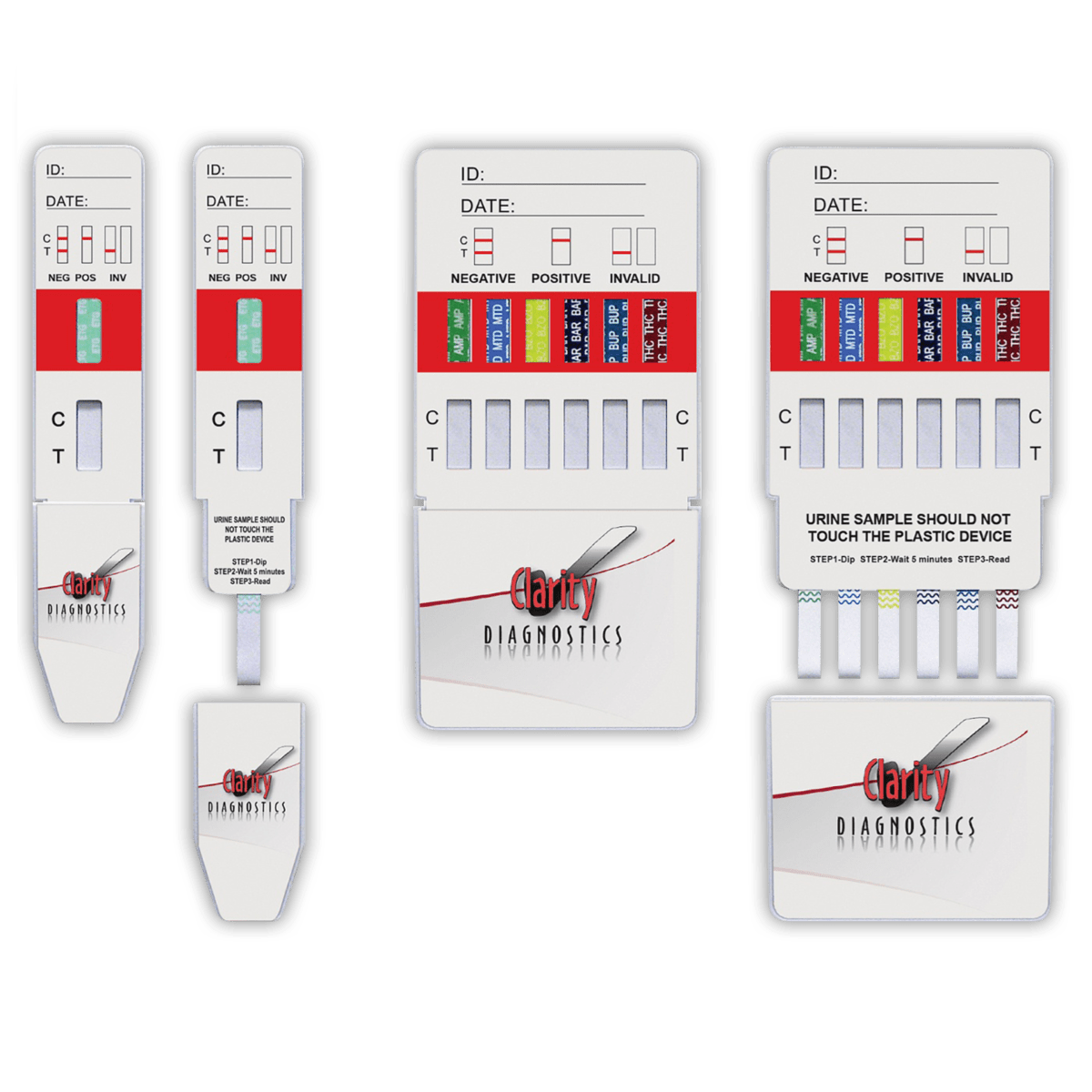 CLARITY DIAGNOSTICS CD-DOA-154 CLARITY DIP CARD, 5 PANEL, DRUGS OF ABUSE, CS25