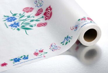 GRAHAM FIELD 46846 EXAM TABLE PAPER, CREPE, ROSE GARDEN, 18x125, CS12