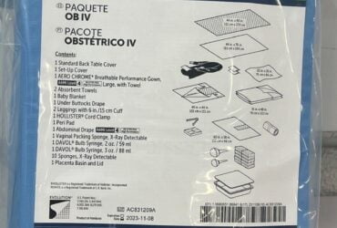 88841 HALYARD OB PCK IV, DRAPE, TABLE COVER, BLANKET, PERIPAD, CS5