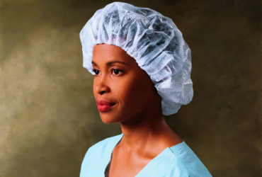 69088 HALYARD BOUFFANT CAP,3 LAYER SMS, BLUE, LG, 24″ CS300