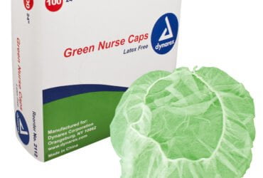 DYNAREX 2112 NURSE OR CAPS, GREEN CS500