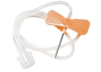 EXEL INTERNATIONAL 26708 SCALP BUTTERFLY SET, ORANGE, 25GX.75", 12"TUBE, BX/50
