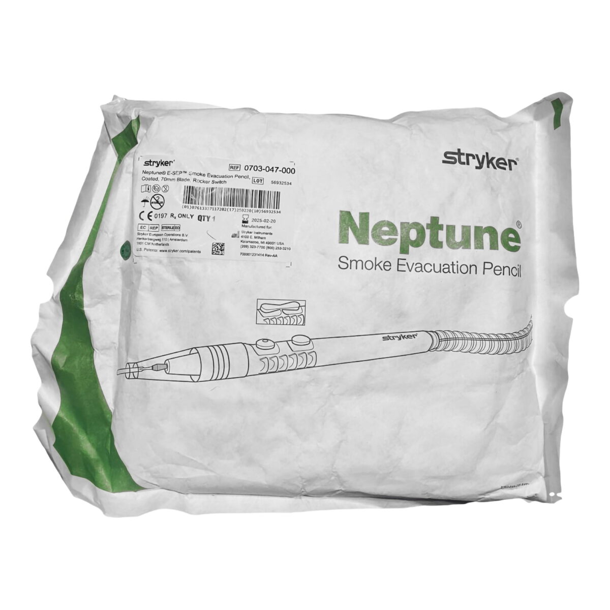 0703-047-000 Stryker Neptune Smoke Evacuation Pencil 0703-047-000