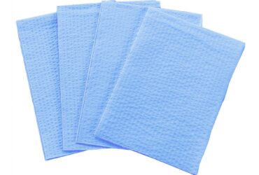 917473	TIDI CHOICE BIB/TOWEL, 2PLY, WAFFLE EMBOSSED BLUE, 17x18"