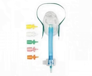 1255 VYAIRE AIRLIFE DUAL DIAL VENTURI OXYGEN MASK, ADULT, CS50