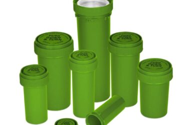 850805 ColorSafe Reversible Cap Vials 8 Dram Red