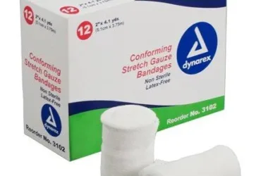 DY3102-CS Stretch Gauze Bandage Roll N/S 2inch – 8/12/Cs (96)
