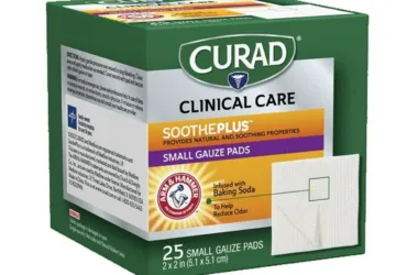 R838 Curad A&H Soothe Plus Gauze Pad 2×2 25ct